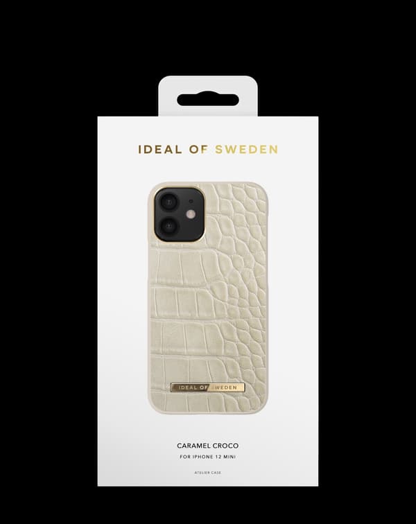 Atelier Case iPhone 12 Mini Caramel Croco Brown