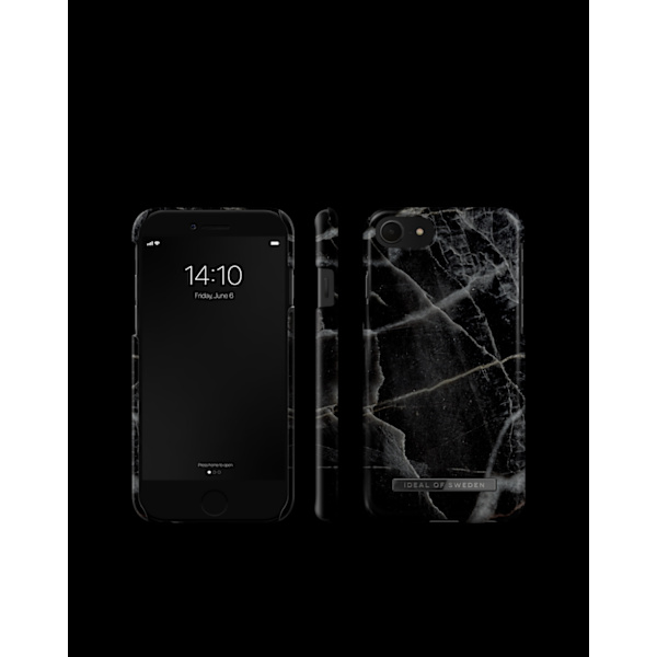 Printed Case iPhone 8 / 7 / 6 / 6S / SE Black Thunder Marble Black