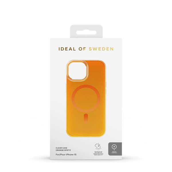 Clear Case MagSafe iPhone 13 / 14 / 15 / 16e Orange Spritz