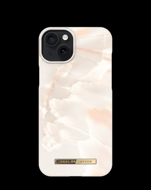 Printed Case MagSafe iPhone 15 Plus Rose Pearl Marble Rosa