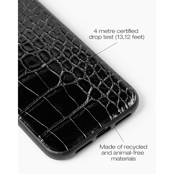 Vegan Leather Case iPhone 11 / XR Black Croco