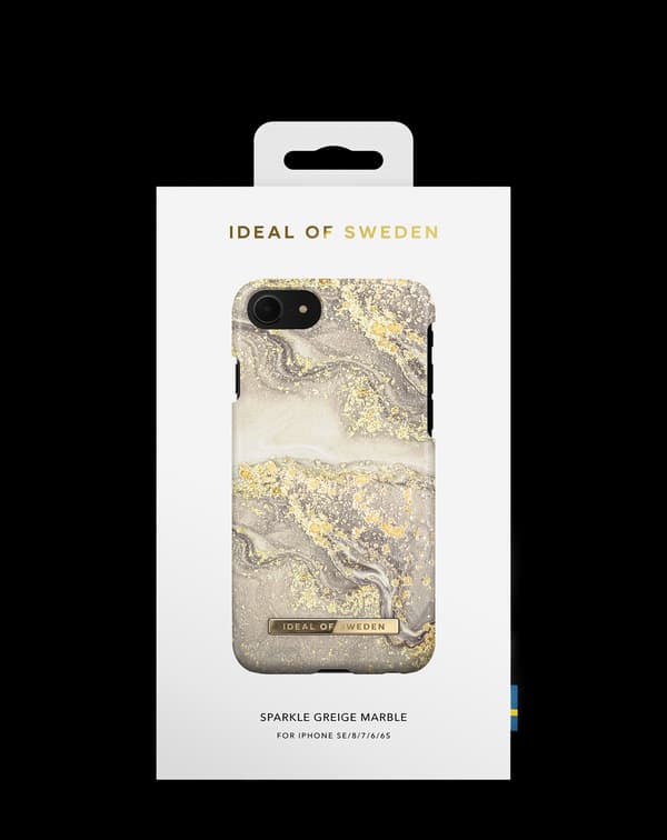 Printed Case iPhone 8 / 7 / 6 / 6S / SE Sparkle Greige Marble Grey