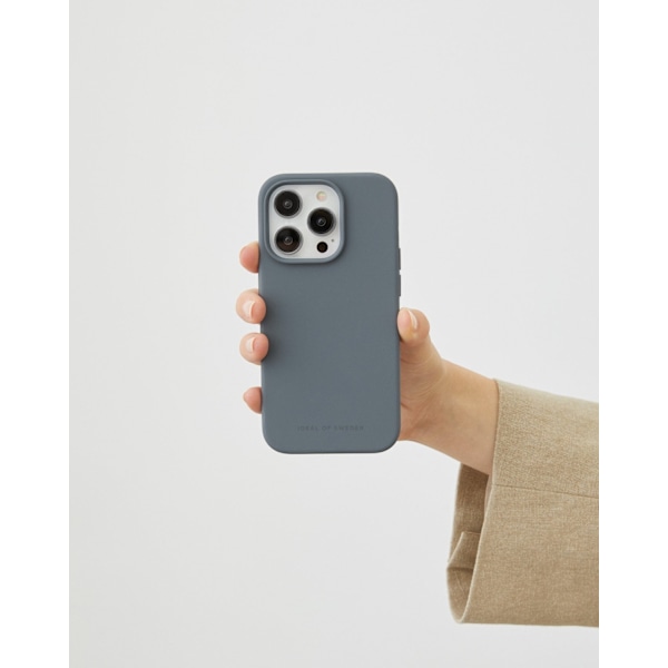 Silicone Case MagSafe iPhone 15 Plus Midnight Blue Blå