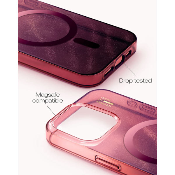 Clear Case MagSafe iPhone 15 Pro Max Cherry Lacquer Guld