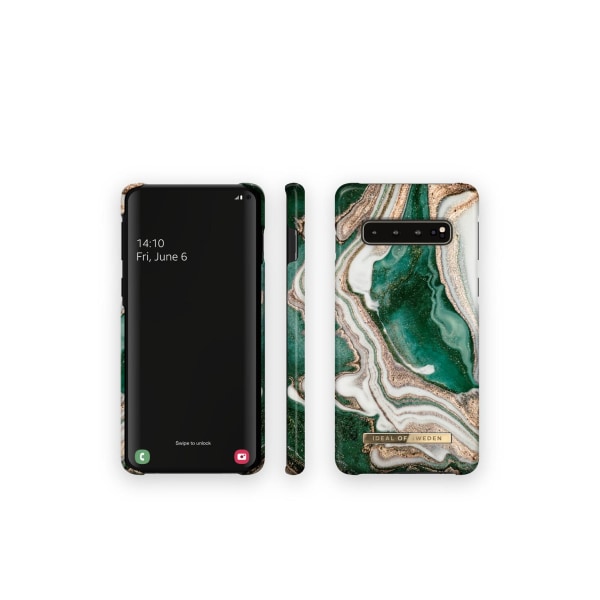 Printed Case Galaxy S10 Golden Jade Marble