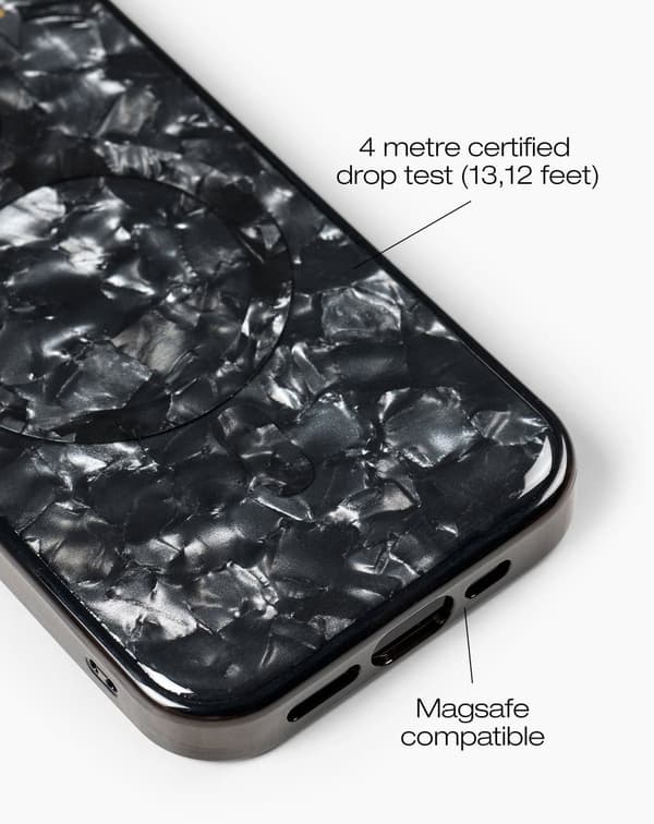 Pearlised Case MagSafe iPhone 15 Pro Black Black