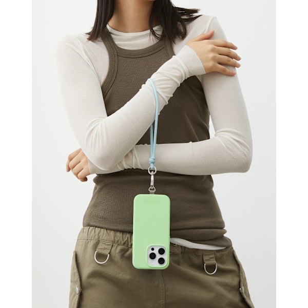 Silicone Case MagSafe iPhone 15 Pro Mint Grön