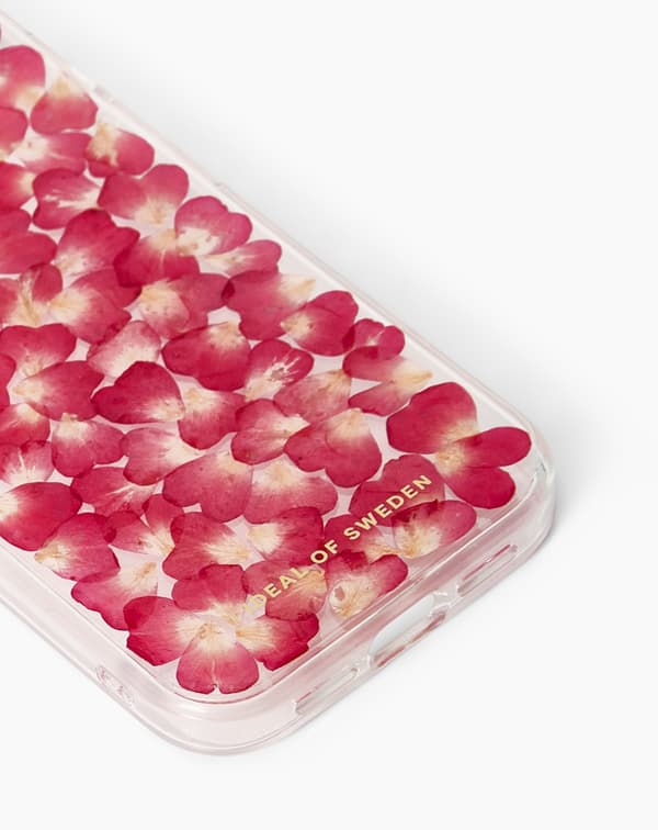 Clear Case iPhone 14 Pro Red Roses Transparent