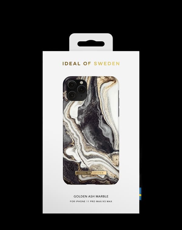 Printed Case iPhone 11 Pro Max / XS Max Golden Ash Marble Black