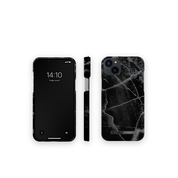 Printed Case iPhone 14 Plus Black Thunder Marble Black