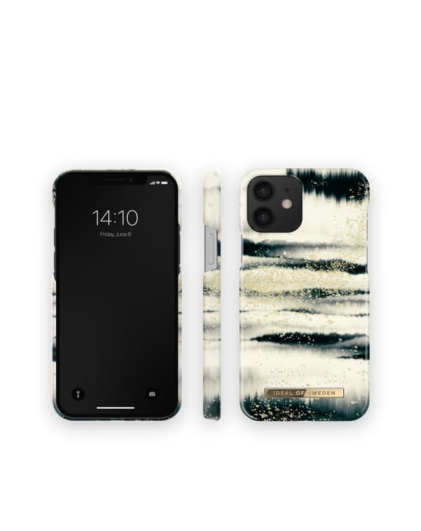Printed Case iPhone 12 / 12 Pro Golden Tie Dye White