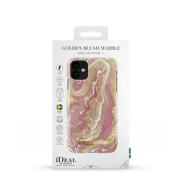 Printed Case iPhone 11/XR Golden Blush Marble