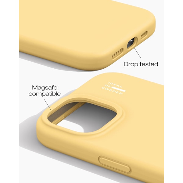 Silicone Case MagSafe iPhone 13 / 14 / 15 / 16e Soft Lemon Yellow