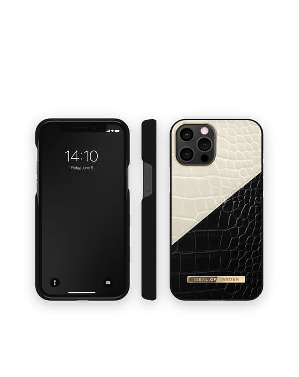 Atelier Case iPhone 12 Pro Max Cream Black Croco Black