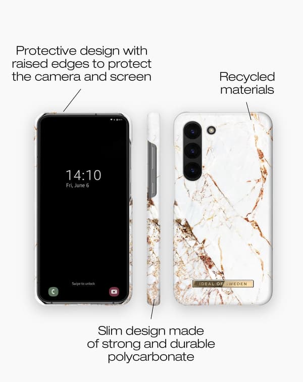 Printed Case Galaxy S23 Plus Carrara Gold Gold