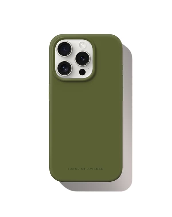 Silicone Case iPhone 15 Pro Khaki Grön