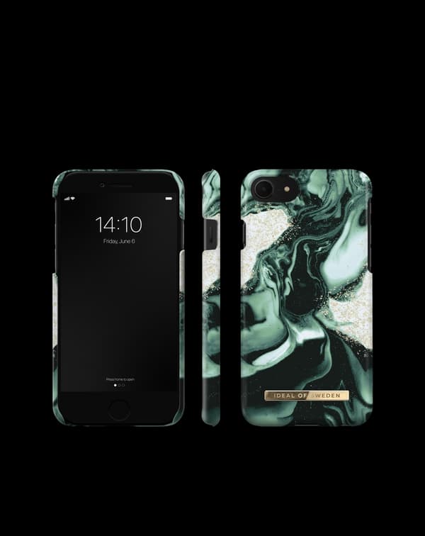 Printed Case iPhone 8 / 7 / 6 / 6S / SE Golden Olive Marble Green