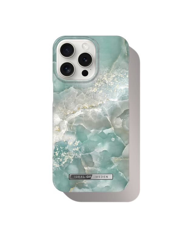 Printed Case MagSafe iPhone 15 Pro Max Azura Marble Blå