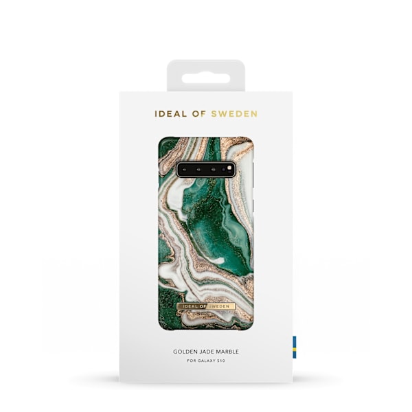 Printed Case Galaxy S10 Golden Jade Marble