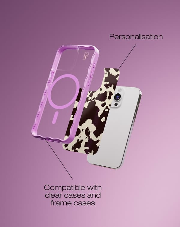 Print Pack iPhone 12 / 12 Pro / 13 / 14 / 15 / 16e / 17e Cow Couture Brun