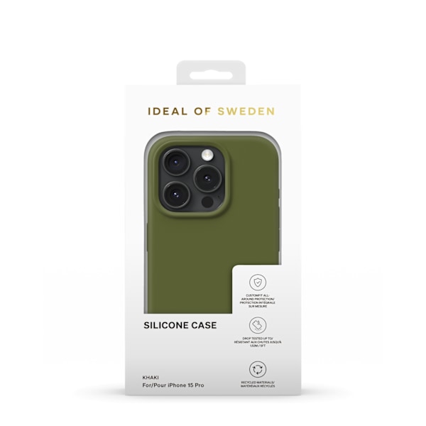 Silicone Case iPhone 15 Pro Khaki Green
