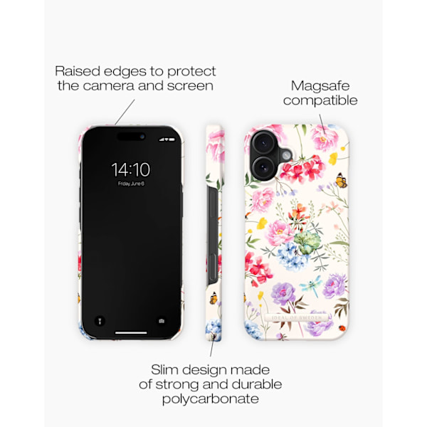 Printed Case MagSafe iPhone 16 Forever Flower multifärg