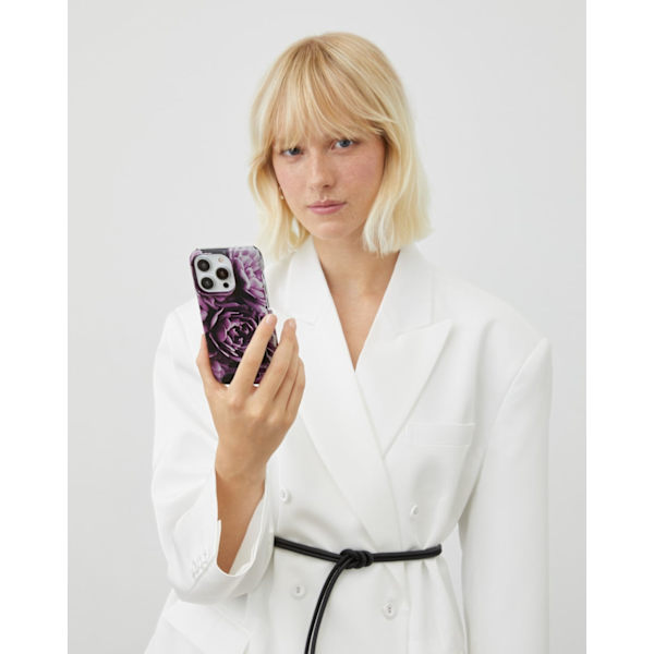 Printed Case iPhone 15 Plus Deep Purple Bloom