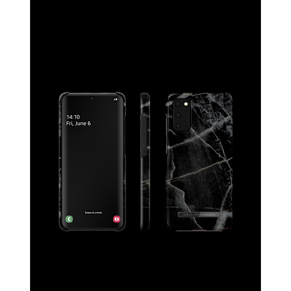 Printed Case Galaxy S20 Black Thunder Marble Black