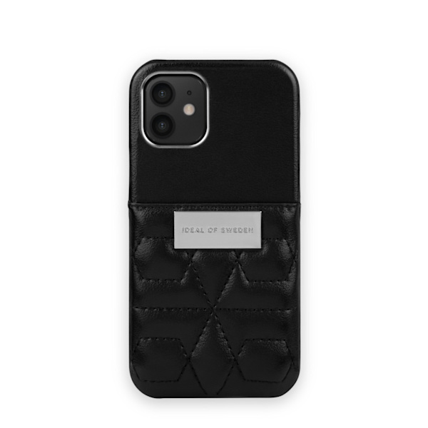 Statement Case iPhone 12 Mini Quilted Black Mini Pocket Black