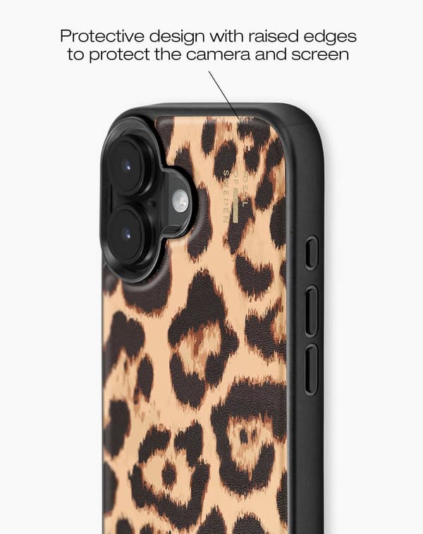 Vegan Leather Case MagSafe iPhone 16 Timeless Leo multifärg