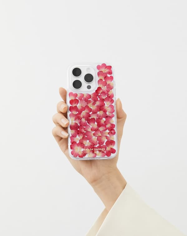 Clear Case iPhone 15 Pro Red Roses Transparent