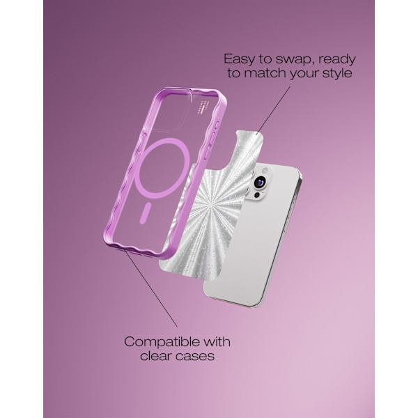 Print Pack iPhone 12 Pro Max / 13 Pro Max / 14 Pro Max / 15 Pro Max / 16 Pro Max Bow Fever Silver