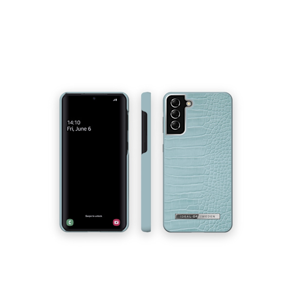 Atelier Case Galaxy S21 Plus Soft Blue Croco Blue