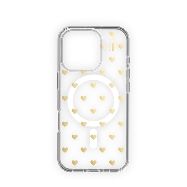 Clear Case MagSafe iPhone 16 Pro Max Golden Hearts