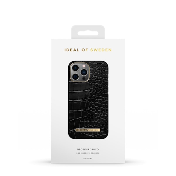 Atelier Case iPhone 12 Pro Max / 13 Pro Max Neo Noir Croco Black