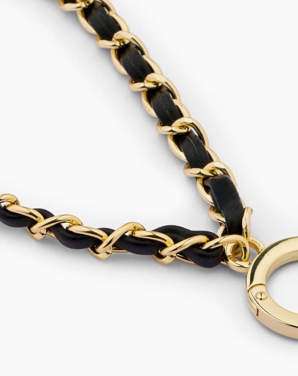 Phone Wristlet Strap Noir Gold Svart