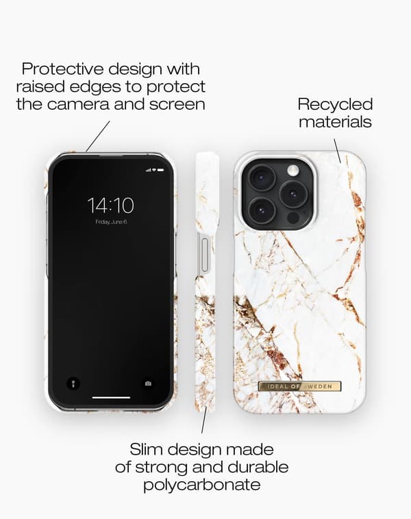 Printed Case iPhone 15 Pro Carrara Gold