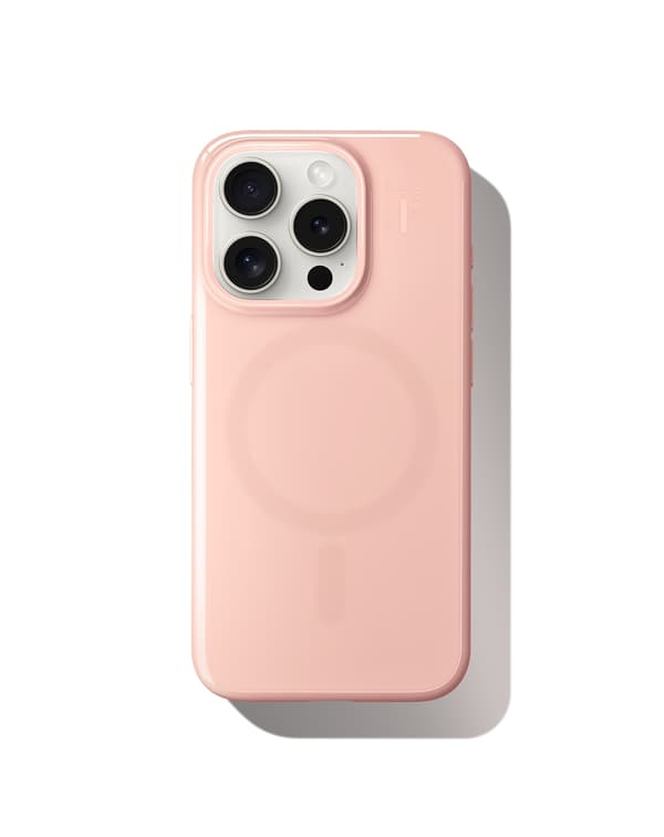Slim Case MagSafe iPhone 15 Pro Glossy Blush Pink Pink