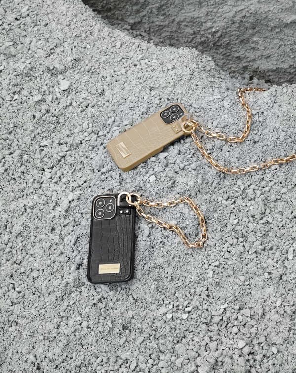 Atelier Case iPhone 14 Plus Warm Beige Croco Beige