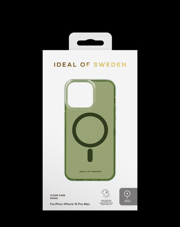 Clear Case MagSafe iPhone 15 Pro Max Khaki Green