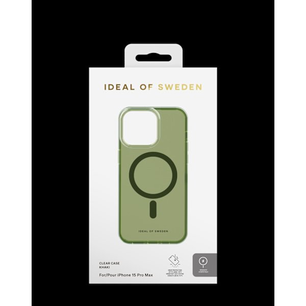 Clear Case MagSafe iPhone 15 Pro Max Khaki Grön