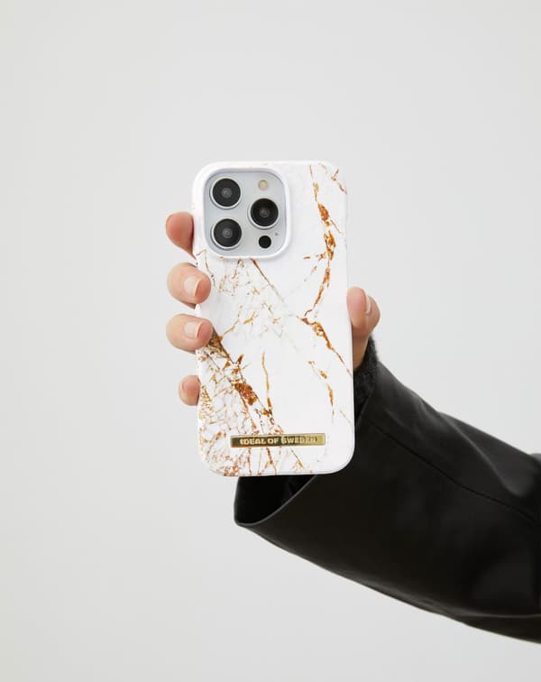 Printed Case iPhone 12 / 12 Pro Carrara Gold White
