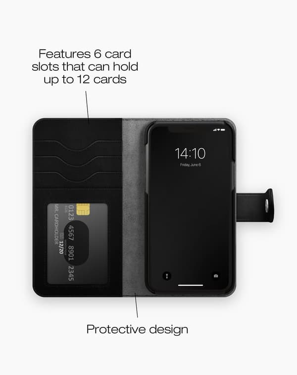 Magnet Wallet+ iPhone 13 / 14 / 16e / 17e Black