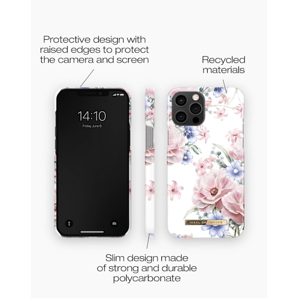 Printed Case iPhone 12 Pro Max Floral Romance White