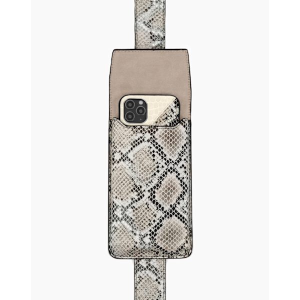 Utility Strap Beige Shimmery Snake