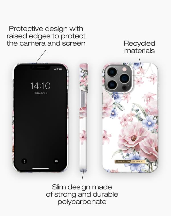 Printed Case iPhone 14 Pro Max Floral Romance Transparent