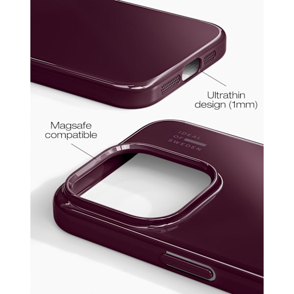 Slim Case MagSafe iPhone 15 Pro Max Glossy Cherry Röd