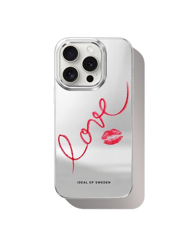 Mirror Case iPhone 15 Pro Mirror Love Edition Röd