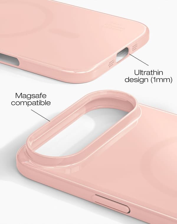 Slim Case MagSafe iPhone Air Glossy Blush Pink Rosa
