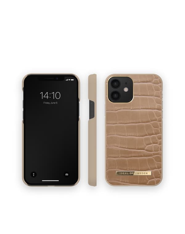Atelier Case iPhone 12 / 12 Pro Camel Croco Brown